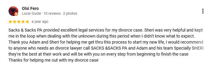 Jacksonville Military Divorce Lawyer Client Review